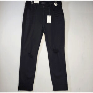 New Judy Blue Jeans Womens 13 31 Black Slim Fit Mid Rise Distressed Cuffed